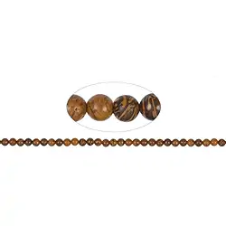 142370100520 Cuentas preciosas, jaspe serpiente, 06mm (39cm) | Marco Schreier