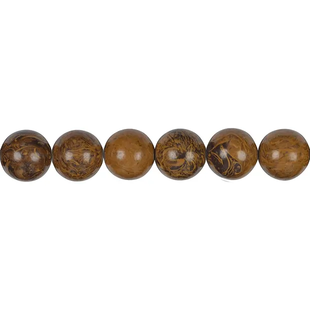 Cuentas preciosas, jaspe serpiente, 12mm (39cm) | Marco Schreier