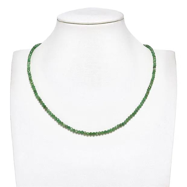 String Beads, Garnet green (Tsavorite), faceted, 03mm (39cm) | Marco Schreier