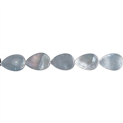 142430505420 Drop strand, Mother of Pearl (dark), 12 x 08mm | gems, healing stones &amp; jewelry