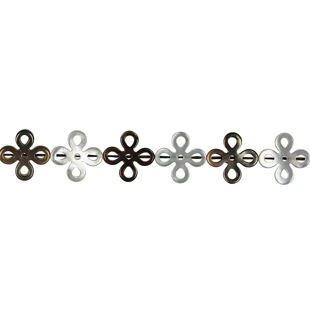 Filo di nodo cinese, Madreperla (scuro), 13 x 13 mm | Marco Schreier