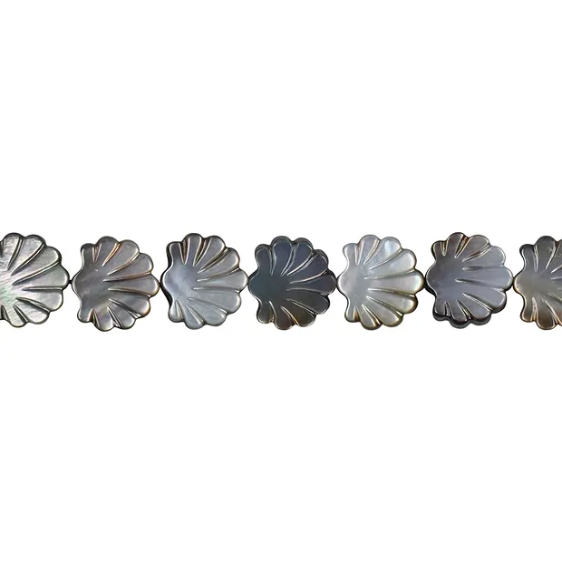 Strang Muschel, Perlmutt (dunkel), 12 x 13mm | Edelsteine, Heilsteine & Schmuck