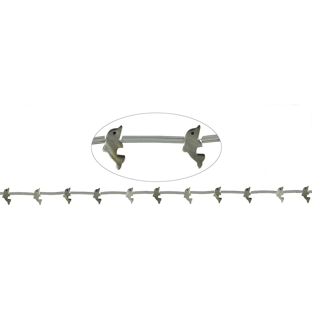 Fili di delfini, Madreperla (scura), 07 x 15 mm | Marco Schreier