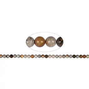 Rang de colliers boules, Corail fossilisé, 06mm | Marco Schreier