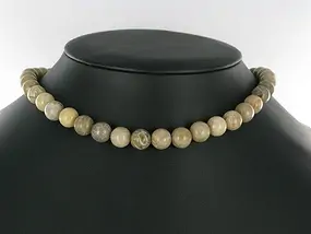Rang de colliers boules, Corail fossilisé, 10mm (39cm) | Marco Schreier