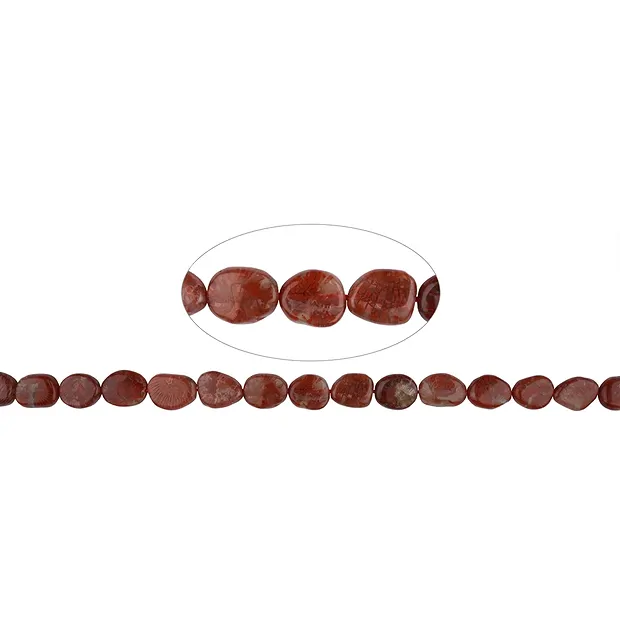 Strang Scheibe Freeform, Hornkoralle, 10mm | GH Edelsteine, Heilsteine & Schmuck