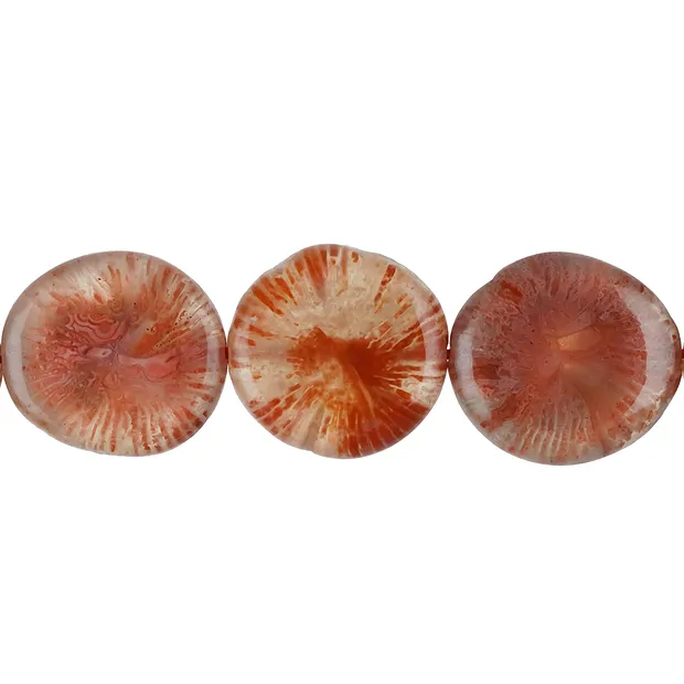 Strang Scheibe Freeform, Hornkoralle, 15mm | GH Edelsteine, Heilsteine & Schmuck