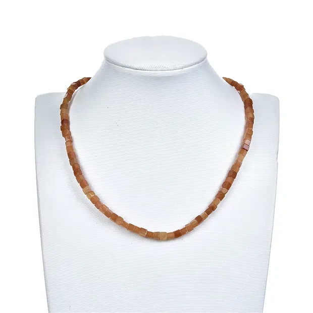 Strand cube, Aventurine (orange-red), 04mm | wholesaler gems & healing stones