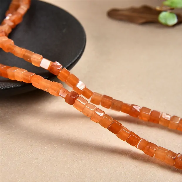 Rang de colliers, Aventurine (orange-rouge), 04mm | Marco Schreier
