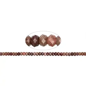 Strang Button, Aventurin (rot), 04 x 06mm (39cm), facettiert | Marco Schreier