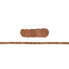 Rang de collier, Aventurine (orange-rouge), mat, 03-04 x 05-06mm (39cm) | Marco Schreier