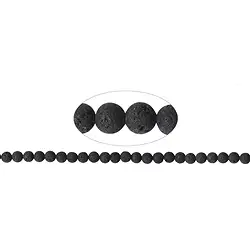 142480100710 Cuentas de piedras preciosas, lava, 08mm | Marco Schreier
