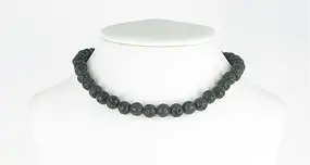 String Beads, Lava polished/waxed, 08mm | wholesaler gems & healing stones