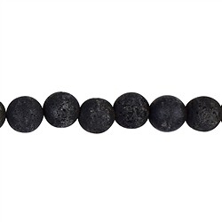 142480100910 String Beads, Lava, 10mm | wholesaler - gems, precious & healing stones, jewelry