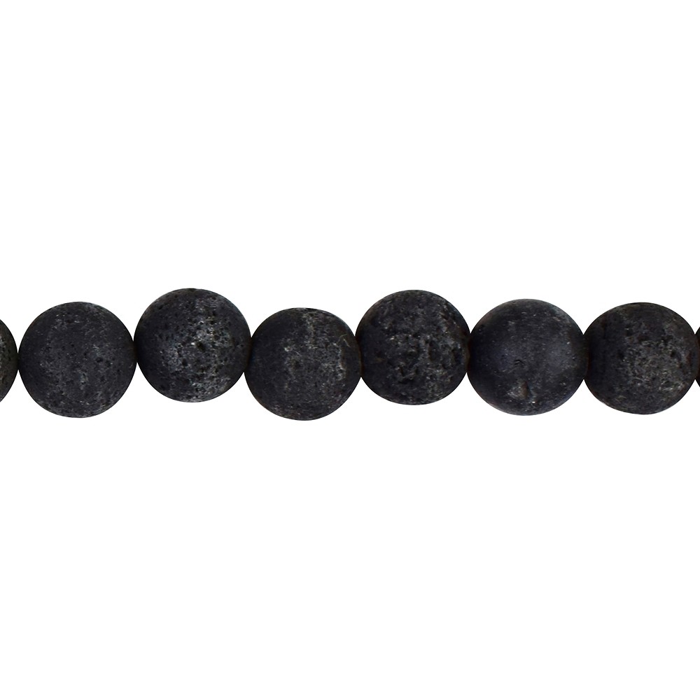 Rang de collier boules, lave, 10mm | Marco Schreier