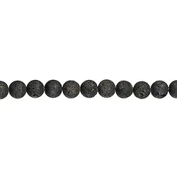 142480101010 Rang de collier boules, lave, 12mm | Marco Schreier