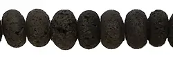142480300310 Button strand, lava, 08mm | Schreier - wholesaler gems, healing stones & jewelry