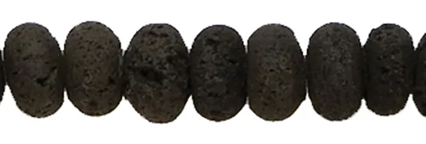 Strang Button, Lava, 08mm | Schreier Großhandel Edelsteine, Heilsteine & Schmuck