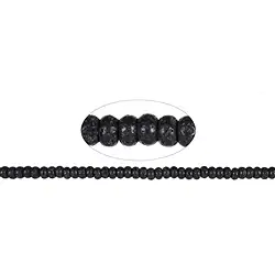 142480300320 Button strand, lava polished/waxed, 08mm | wholesaler gems & healing stones