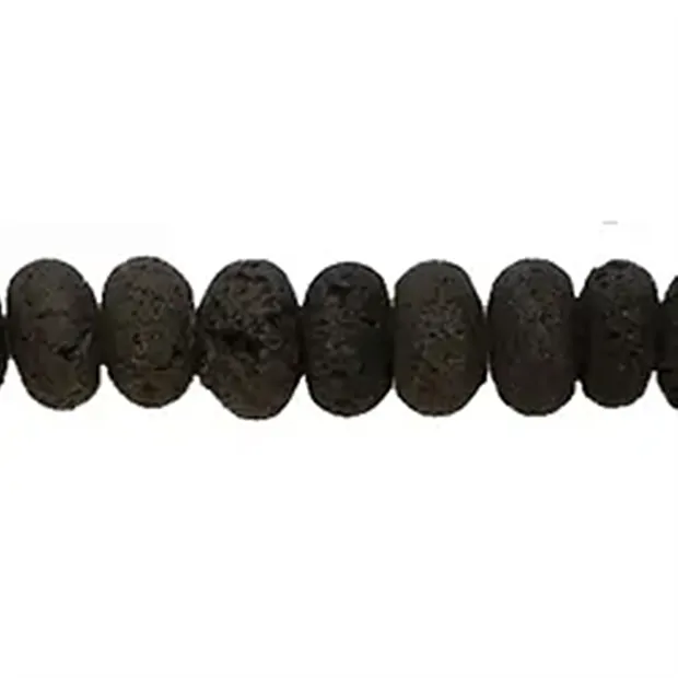 Cordón de botones, lava, 12mm | piedras preciosas, piedras curativas y joyería