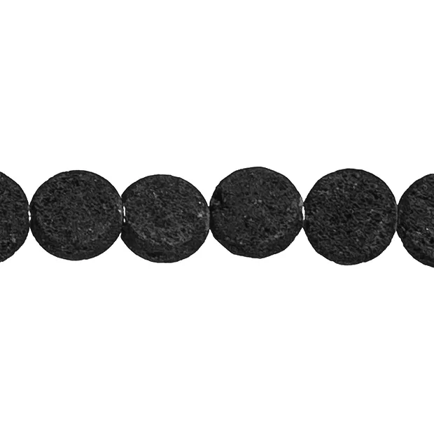 Lente a filo, lava, 30 mm | Ingrosso Schreier; gemme, pietre curative e gioielli