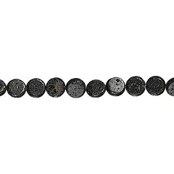 142480301220 Coin strand, lava polished/waxed, 30mm | Schreier gems, healing stones & jewelry