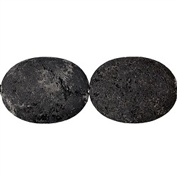 142480301310 Strang Linse, Lava, 40 x 30mm | Großhändler Edelsteine, Heilsteine & Schmuck