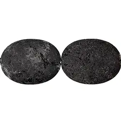 142480301310 Strang Linse, Lava, 40 x 30mm | Großhändler Edelsteine, Heilsteine & Schmuck