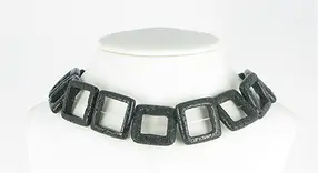 Rang de colliers cadre, lave (polie/cirée), 25 x 25mm | Marco Schreier