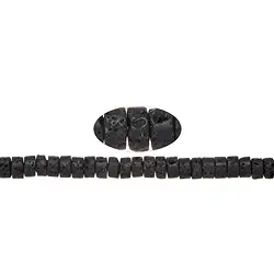 142480402020 Cilindro a filo "Heishi", lava (nero), 03 x 06 mm (39 cm) | Marco Schreier
