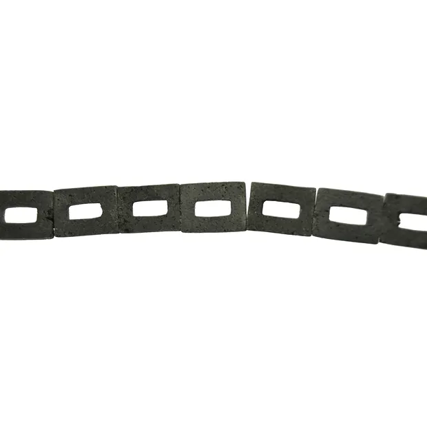 Strang Rahmen, Lava, 40mm x 30mm | Großhändler Edelsteine, Heilsteine & Schmuck