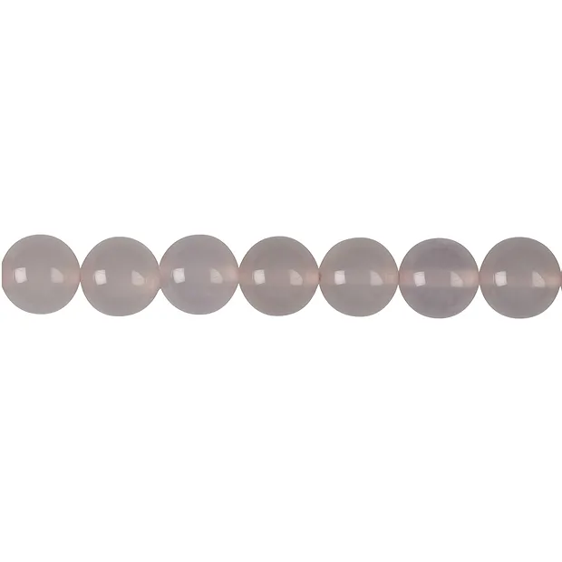 String Beads, Chalcedony (pink) A, 10mm | wholesaler gems & healing stones