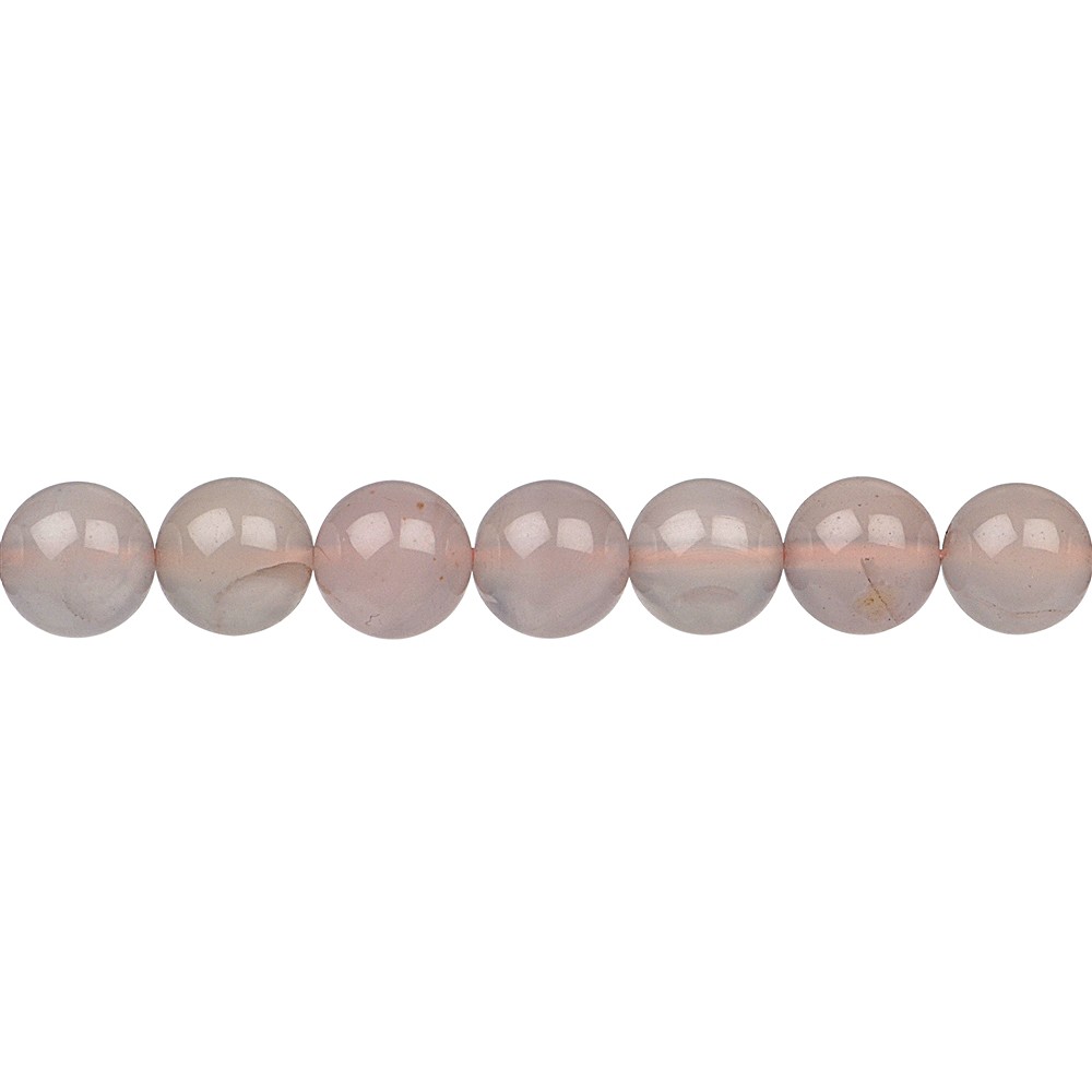 Strang Kugeln, Chalcedon (rosa), 10mm | Edelsteine, Heilsteine & Schmuck-Handel