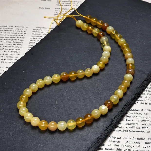 String Beads, opal (honey opal), 07.5 - 08.0mm | gems, healing stones & jewelry