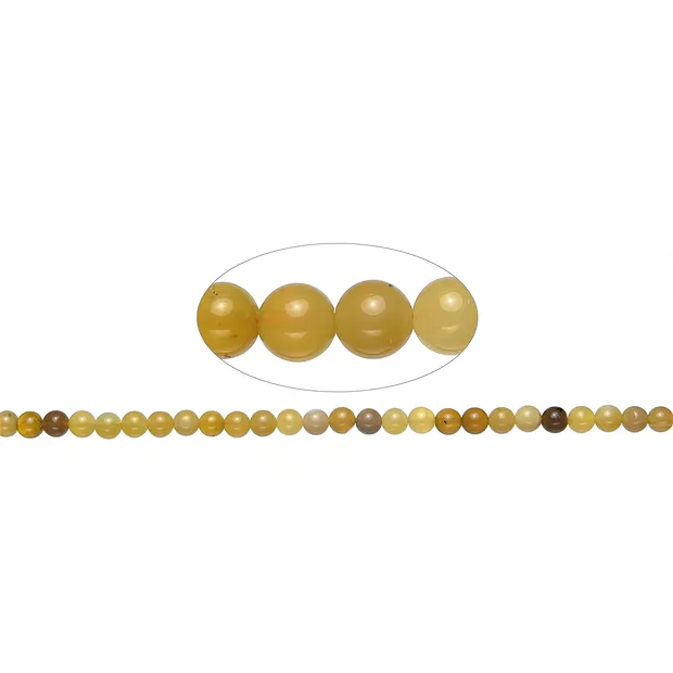 Rang de collier boules, opale (opale miel), 07,5 - 08,0mm | Marco Schreier
