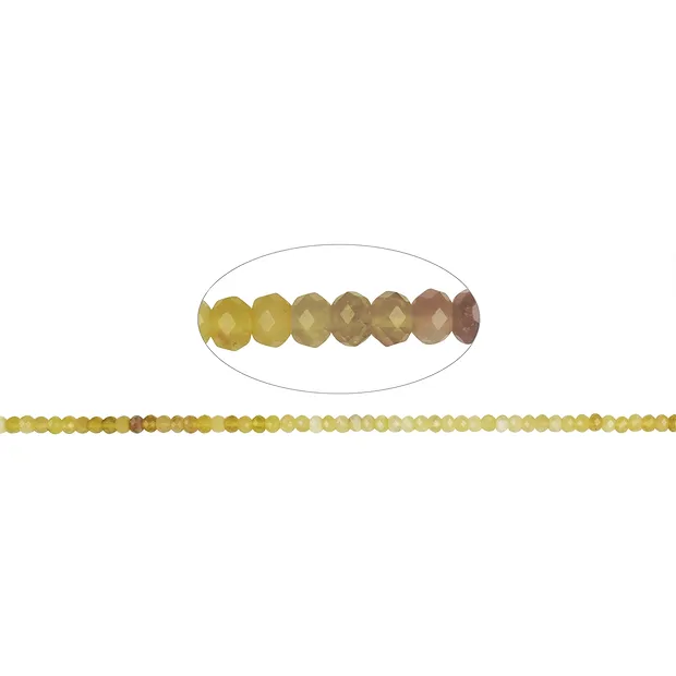 Filo di bottoni, opale (opale miele), sfaccettato, 03 x 05 mm (39 cm) | Marco Schreier