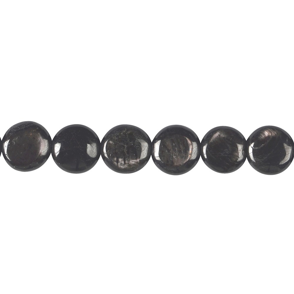 Strang Coin, Hypersthen, 10mm | Großhändler Edelsteine, Heilsteine & Schmuck