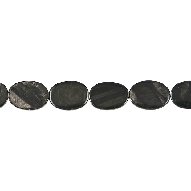 Lense strand, Hypersthene, 30 x 20mm | wholesaler gems, healing stones & jewelry
