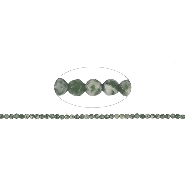 String Beads, Serpentine (dotted), faceted, 04mm (39cm) | Marco Schreier