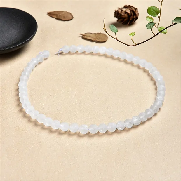 Strang Kugeln, Crashed Crystal, matt, 08mm | GH Edelsteine, Heilsteine & Schmuck