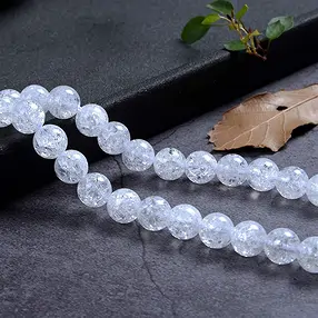String Beads, Crashed Crystal, 08mm | wholesaler gems, healing stones & jewelry