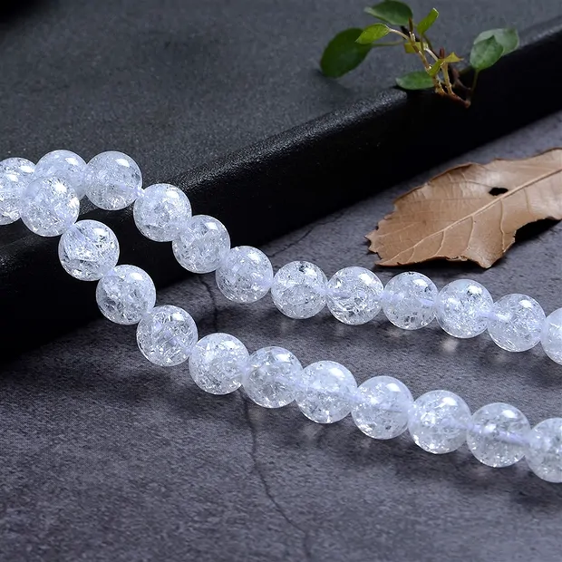 String Beads, Crashed Crystal, 08mm | wholesaler gems, healing stones & jewelry