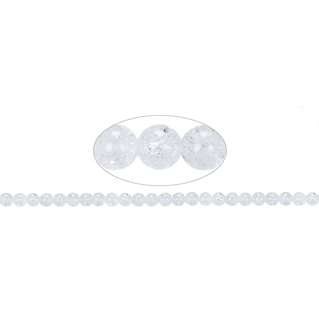 String Beads, Crashed Crystal, 08mm | wholesaler gems, healing stones & jewelry