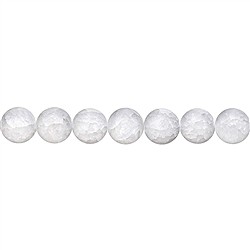 142610100910 String Beads, Crashed Crystal, matt, 10mm | wholesaler gems & healing stones