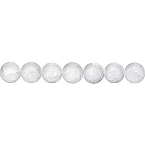 String Beads, Crashed Crystal, matt, 10mm | wholesaler gems & healing stones
