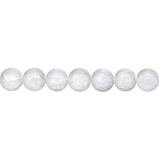 Rang de colliers boules, Crashed Crystal, mat, 10mm | Marco Schreier