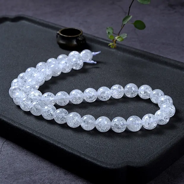Strang Kugeln, Crashed Crystal, 10mm | Schreier Edelsteine, Heilsteine & Schmuck