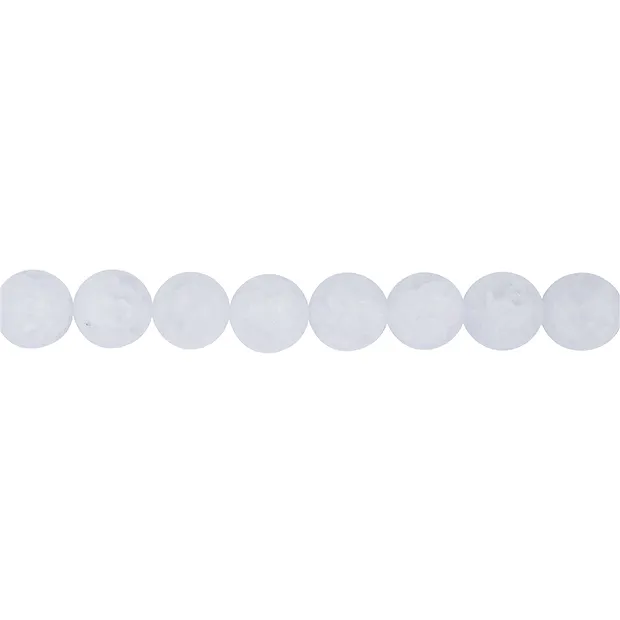 String Beads, Crashed Crystal, matt, 12mm | wholesaler gems & healing stones