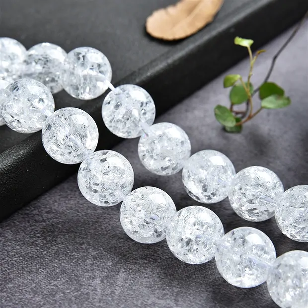 String Beads, Crashed Crystal, 12mm | wholesaler gems, healing stones & jewelry