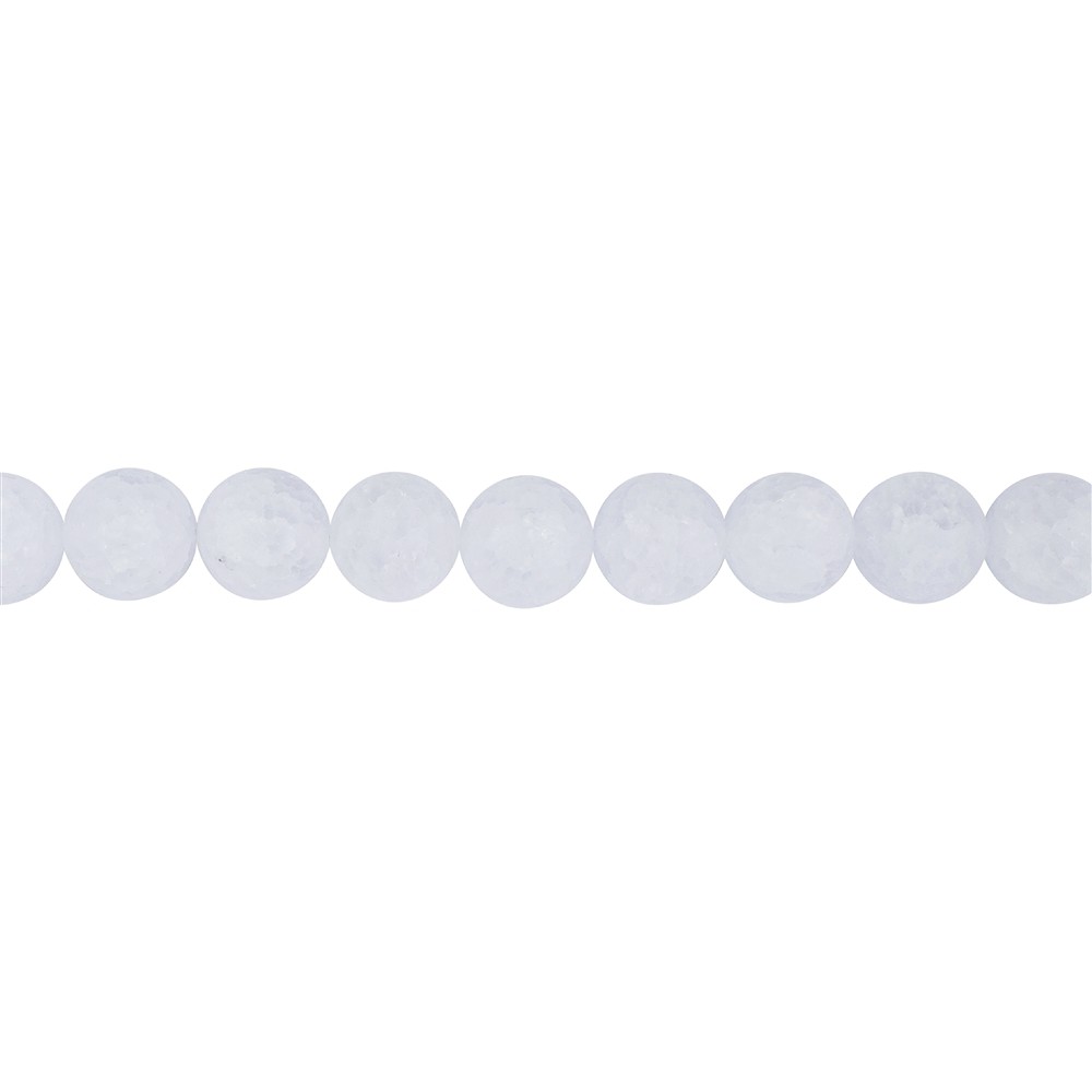 Strang Kugeln, Crashed Crystal, matt, 16mm | GH Edelsteine, Heilsteine & Schmuck